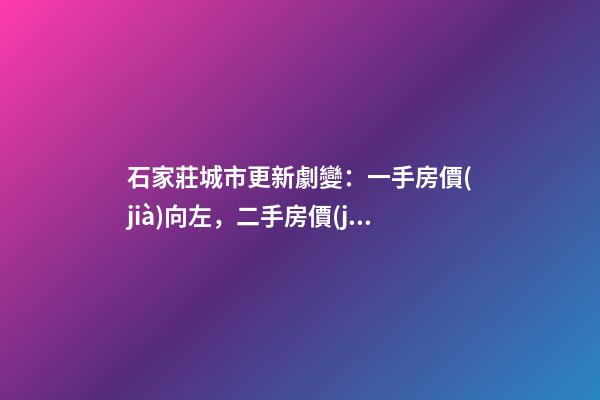 石家莊城市更新劇變：一手房價(jià)向左，二手房價(jià)往右 | 回看